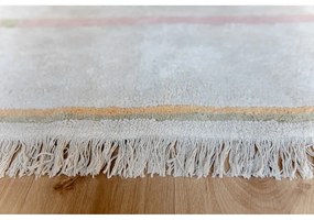 Rózsaszín-krémszínű mosható kézi szövésű pamut szőnyeg 140x200 cm Lanes Vintage Nude – Lorena Canals
