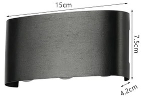 Brilagi - LED kültéri fali lámpatest FLAREBOX LED/6W/230V fekete IP65