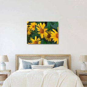 Sárga virágok képe (üvegen) (70x50 cm)