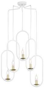 Jupiter 1815 - PI5 E14 - Csillár zsinóron PONTI 5xE14/40W/230V fehér