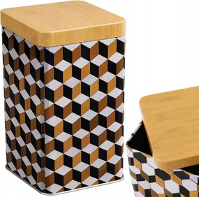 Konzervdoboz Fém Konyhai Tartály Ömlesztett Termékek Liszt Cukor Tészta 18