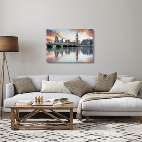 Kép - a Parlament londoni házai (üvegen) (70x50 cm)
