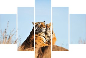 Kép - Tigris és a kölyke (150x105 cm)