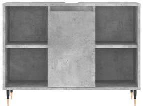 betonszürke szerelt fa fürdőszobaszekrény 80 x 33 x 60 cm