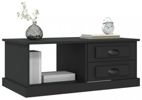 fekete szerelt fa dohányzóasztal 90x50x35 cm