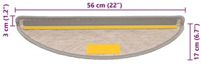 15db szizál hatású ezüst színű öntapadó lépcsőszőnyeg 56x17x3cm