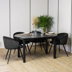 Elegáns Étkezőszék Fekete Bársony Kárpittal. ADELE