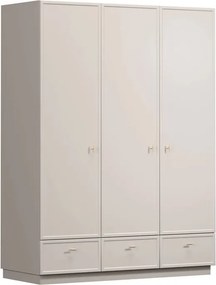 Lorini gardróbszekrény 150 cm polcokkal - kasmír / arany T-bar fogantyúk