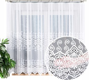 Függöny Rövid 350x160 Függöny Konyha Szoba Függöny Kész Fehér 11069