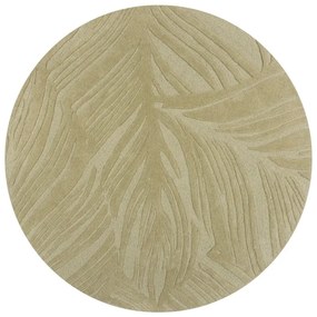 Zöld gyapjú kerek szőnyeg ø 160 cm Lino Leaf – Flair Rugs