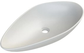 CeraStyle OLIVE - PULTRA ültethető - Top Counter - porcelán mosdó - MATT FEHÉR - 60 x 35 cm