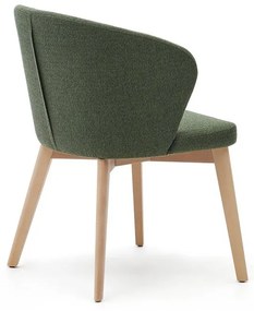 Sötétzöld kárpitozott étkezőfotel Darice – Kave Home