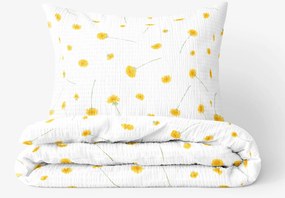 Goldea krepp ágyneműhuzat - pitypangok 140 x 200 és 70 x 90 cm