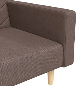 vidaXL kétszemélyes tópszínű szövet kanapéágy két párnával