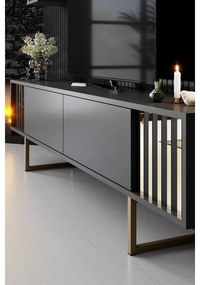 TV szekrény Gold Line - Anthracite, Black