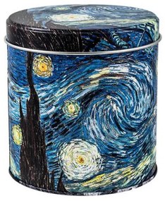 Van Gogh Csillagos éj porcelán teás bögre fémszűrővel szilikon tetővel - fémdobozos