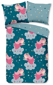 Petróleum színű pamut gyerek ágyneműhuzat babaágyhoz 120x150 cm Princesse – Good Morning