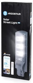Aigostar - LED napelemes utcai lámpa érzékelővel LED/150W/3,2V IP65 6500K + távirányító