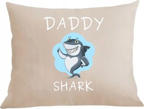 Párna párnahuzat nyomtatás Apák napja Daddy Shark
