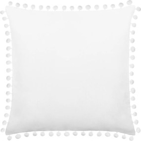 Párnahuzat 45x45 Fluffy fehér, pomponokkal