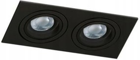 Mennyezeti spotlámpa süllyesztett AZzardo Caro 2 Square fekete AZ2437 GU10 2x