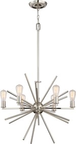 ELSTEAD QZ-CARNEGIE6-IS CARNEGIE Glamour Csillár Ezüst E27 IP20