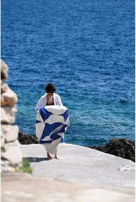 Kék-krémszínű takaró 150x200 cm Tul – noo.ma