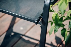 AKCIÓ Kerti székek TAVERNO szett 2 db szürke/fekete II. osztály