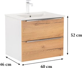 Vario Trim 60 alsó szekrény mosdóval