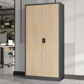 Irodai iratszekrény antracit / sonoma tölgy: Eco Design JAN 900 x 1850 x 400 mm