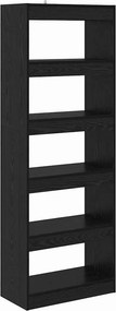 vidaXL Könyvespolc Musta tammi 60 x 30 x 166 cm Faanyag