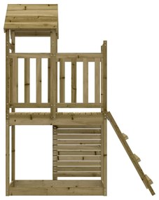 impregnált fenyőfa kültéri játszószett 52,5 x 110,5 x 214 cm