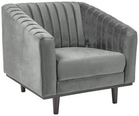 Asprey Velvet fotel, szürke / fekete