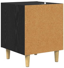 vidaXL Éjjeliszekrény 2 pcs Fekete tölgy 40 x 40 x 50 cm Faanyag