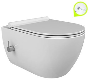 CeraStyle CITY fali WC - BEÉPÍTETT bidé funkcióval - rimless - perem nélküli - 53 cm