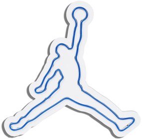 Műanyag LED-es fali dekoráció, Basketball - Blue