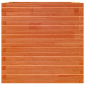 viaszbarna tömör fenyőfa kerti virágláda 70 x 70 x 68,5 cm