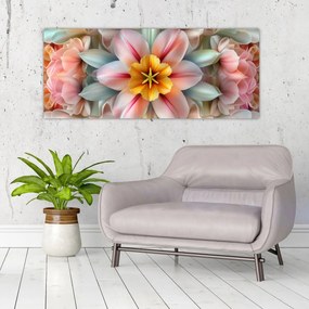 Kép - Kaleidoszkópos virág (120x50 cm)