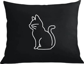 Párna párnahuzat Cool nyomott mintás cica