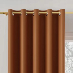 Blackout Szövet Függöny Anyag Dona 280cm sötét narancssárga