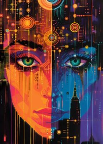 Poszter 64x90cm DigitĂĄlis Psyche