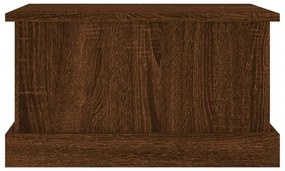 barna tölgy színű szerelt fa tárolóláda 50x30x28 cm