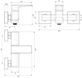 OMNIRES PM7440CR - Zuhanycsap PARMA fényezett króm