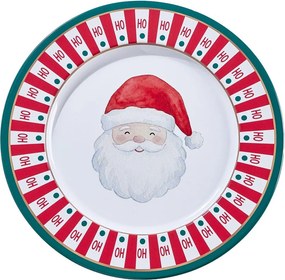 XMAS fém tányér Ø33cm , Mikulás