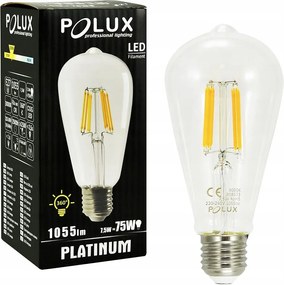Led Izzó Dekoratív Filament 7,5W E27 Meleg