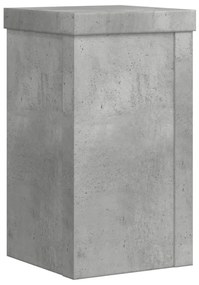 2 db betonszürke szerelt fa növénytartó állvány 10 x 10 x 18 cm