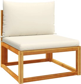 vidaXL karfa nélküli kerti kanapé párnákkal, akácfa és rattan