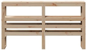 tömör fenyőfa fejtámla polcokkal 140 cm