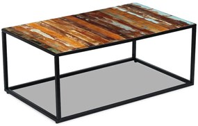 Tömör újrahasznosított fa dohányzóasztal 100 x 60 x 40 cm
