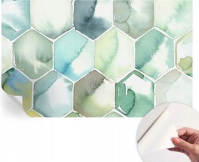 Öntapadós tapéta Falfestmény Prémium Pasztell hatszögek 416x254 cm